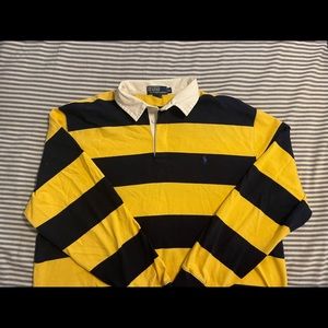 Polo Ralph Lauren Rugby. Yellow and Navy. Long Sleeve. Excellent Condition!